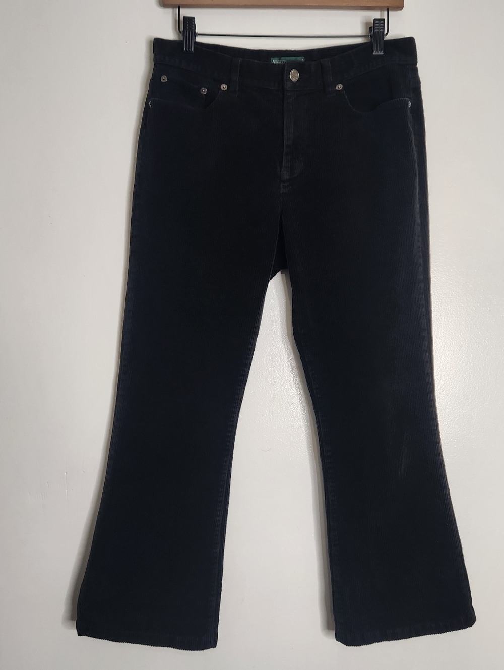 Lauren Jeans Co Ralph Lauren 8P Black Corduroy Bootcut Pants Petite Size 8
